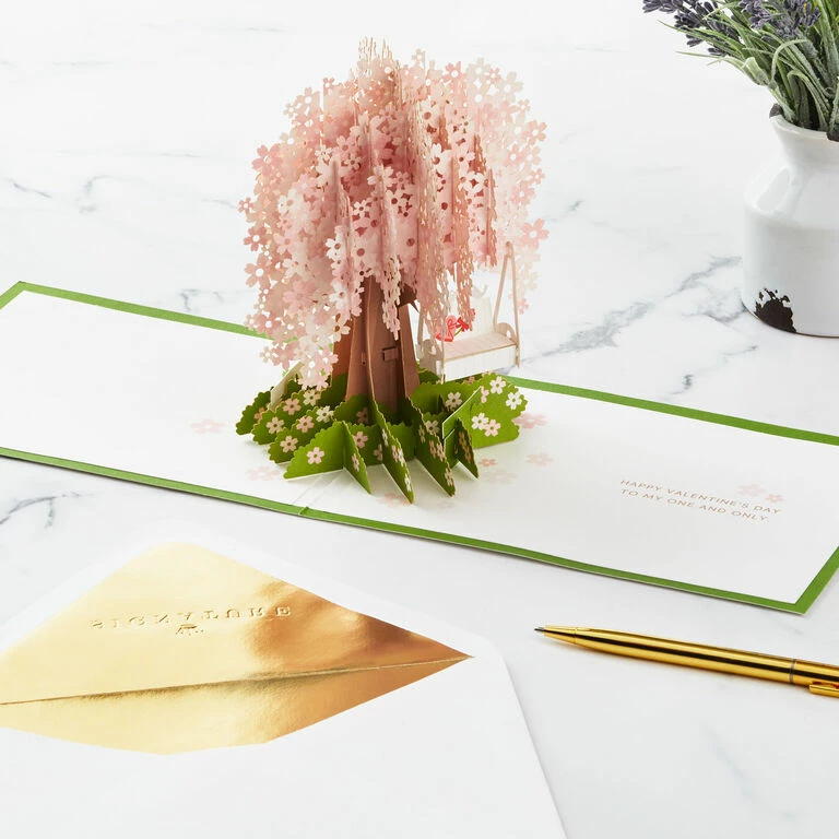 Hallmark One And Only Love Cherry Blossoms 3D Pop-Up Valentine's Day Card 5 Hallmark One And Only Love Cherry Blossoms 3D Pop-Up Valentine's Day Card - Image 5