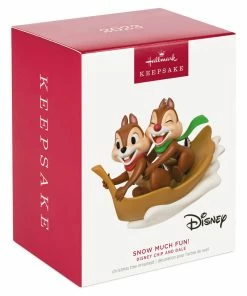 Hallmark Disney Chip And Dale Snow Much Fun! Ornament -Department Store Shop Chip and Dale Chipmunks Sledding Keepsake Ornament 2099QXD6567 04