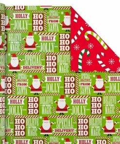 Hallmark Christmas Cheer 4-Pack Reversible Wrapping Paper Assortment, 150 Sq. Ft. 10 Hallmark Christmas Cheer 4-Pack Reversible Wrapping Paper Assortment, 150 Sq. Ft. -Department Store Shop Christmas Cheer Assortment Reversible Wrapping Paper 5JXW1736 04