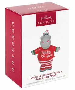 Hallmark I Want A Hippopotamus For Christmas Musical Ornament -Department Store Shop Christmas Hippopotamus Keepsake Ornament 2099QGO2627 04