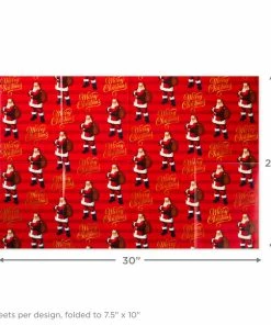 Hallmark Christmas Prints Assorted Flat Wrapping Paper With Gift Tags, 12 Sheets -Department Store Shop Christmas Prints Assorted Flat Wrapping Paper Tags 5XW2080 04