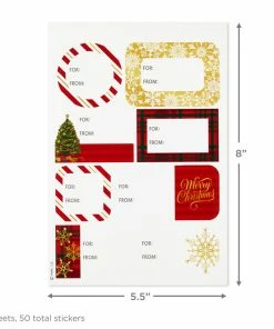 Hallmark Christmas Prints Assorted Flat Wrapping Paper With Gift Tags, 12 Sheets -Department Store Shop Christmas Prints Assorted Flat Wrapping Paper Tags 5XW2080 05