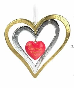 Hallmark Our Christmas Together 2023 Metal Ornament -Department Store Shop Christmas Together Metal Hearts Keepsake Ornament 1899QGO2889 03