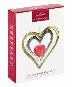 Hallmark Our Christmas Together 2023 Metal Ornament -Department Store Shop Christmas Together Metal Hearts Keepsake Ornament 1899QGO2889 04