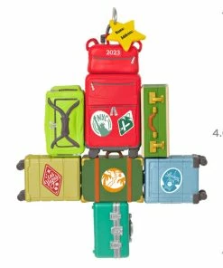 Hallmark Travel All The Way 2023 Ornament 8 Hallmark Travel All The Way 2023 Ornament -Department Store Shop Christmas Tree of Luggage Keepsake Ornament 1899QGO2907 03