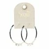 Chromacolor Miyuki Bead Black, Multicolor And Silver Large Hoop Earrings