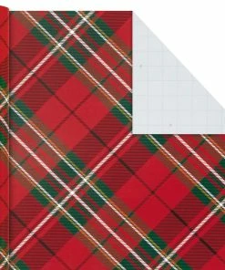 Hallmark Classic Plaids 4-Pack Wrapping Paper Assortment, 120 Sq. Ft. -Department Store Shop Classic Plaids Christmas Wrapping Paper Assortment 5JXW1040 03