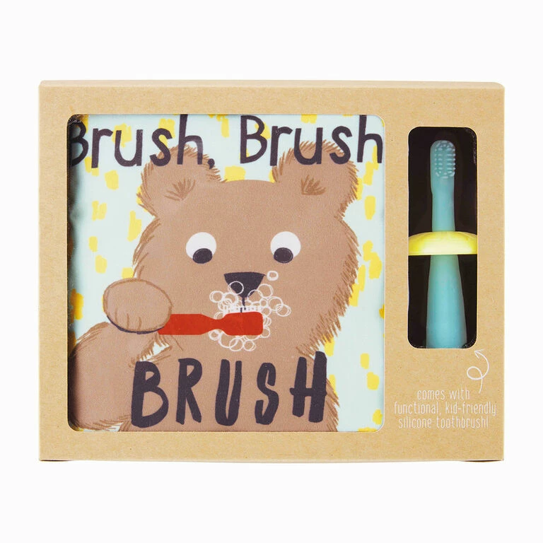 Mud Pie Brushing Teeth Cloth Book And Toothbrush Set 2 Mud Pie Brushing Teeth Cloth Book And Toothbrush Set - Image 2