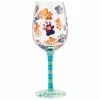 Lolita Love My Rescue Handpainted Wine Glass, 15 Oz.