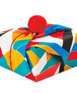 Hallmark 26" Colorful Abstract Fabric Gift Wrap With Elastic Band