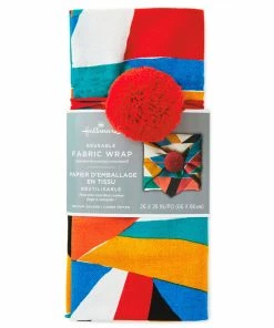 Hallmark 26" Colorful Abstract Fabric Gift Wrap With Elastic Band -Department Store Shop Colorful Abstract Fabric Gift Wrap With Elastic Band 1299EJR6379 06