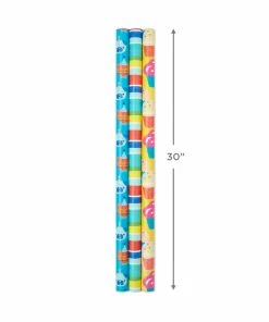 Hallmark Colorful Celebration 3-Pack Wrapping Paper, 55 Sq. Ft. Total 9 Hallmark Colorful Celebration 3-Pack Wrapping Paper, 55 Sq. Ft. Total -Department Store Shop Colorful Celebration 3Pack Wrapping Paper Rolls 5EWR6373 03