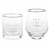 Hallmark Lowball And Stemless Wine Glass, Set Of 2
