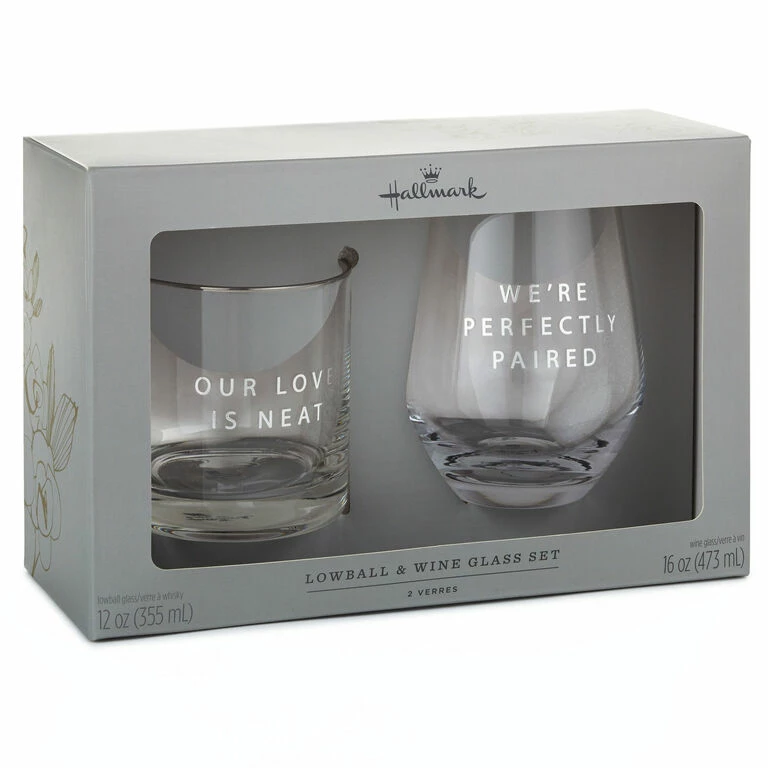Hallmark Lowball And Stemless Wine Glass, Set Of 2 2 Hallmark Lowball And Stemless Wine Glass, Set Of 2 - Image 2
