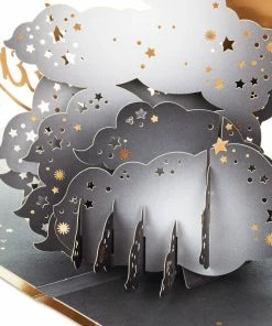 Hallmark Crescent Moon 3-D Pop-Up Halloween Card -Department Store Shop Crescent Moon and Bats 3D PopUp Halloween Card 1299IEH3001 05