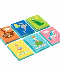 Hallmark Cute Animals Assorted Blank Kids Birthday Cards, Pack Of 48