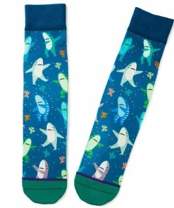 Hallmark Dancing Sharks Fun Crew Socks