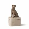 Willow Tree Dark Brown Dog Figurine Keepsake Box