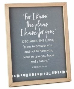 Hallmark The Plans I Have For You Framed Quote Sign, 8x10