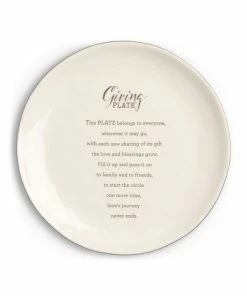 Demdaco Ceramic Giving Plate, 9.5"