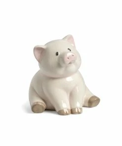 Demdaco Cream Piggy Bank, 6"