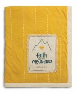 Demdaco Faith Can Move Mountains Baby Blanket