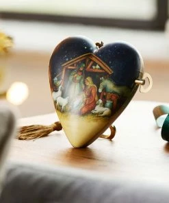 Department Store Shop -Department Store Shop Demdaco O Holy Night Musical Art Heart Ornament 2020230604 02