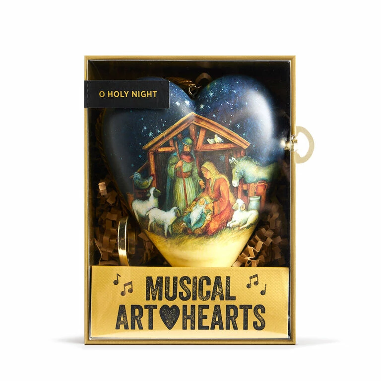 Demdaco O Holy Night Musical Art Heart With Stand 3 Demdaco O Holy Night Musical Art Heart With Stand - Image 3