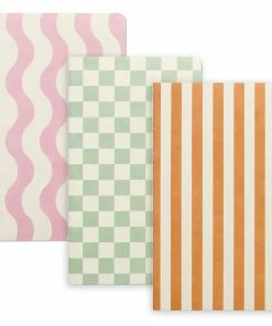 DesignWorks Ink Dot, Grid And List Notebooks, Set Of 3