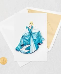 Hallmark Disney Princess Cinderella You Sparkle Quilled Paper Handmade Card -Department Store Shop Disney Cinderella Quilled Paper Handmade Card for Her 1299LAD2856 05