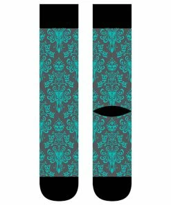 Hallmark Disney The Haunted Mansion Wallpaper Crew Socks