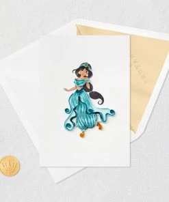 Hallmark Disney Princess Jasmine Magical Day Quilled Paper Handmade Card -Department Store Shop Disney Jasmine Quilled Paper Handmade Card for Her 1299LAD2857 05