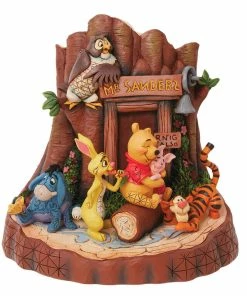Enesco Jim Shore Disney Winnie The Pooh Carved By Heart Scene, 7.48"