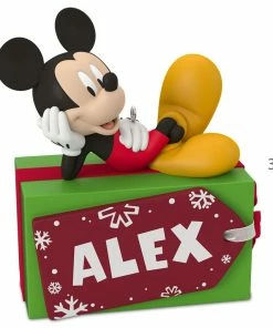 Hallmark Disney Mickey Mouse Christmas Present Personalized Ornament -Department Store Shop Disney Mickey Mouse Christmas Present Personalized Ornament 2499QHE1885B1 03