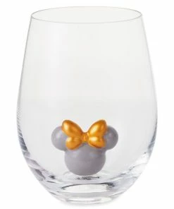 Hallmark Disney Minnie Mouse Ears Silhouette Stemless Glass, 13 Oz.