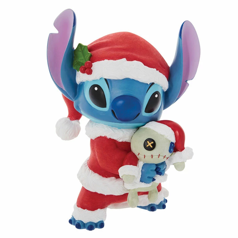 Enesco Disney Santa Stitch With Scrump Figurine, 7.28" 1 Enesco Disney Santa Stitch With Scrump Figurine, 7.28"