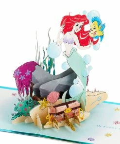 Hallmark Disney The Little Mermaid Wishing You Happiness 3D Pop-Up Card