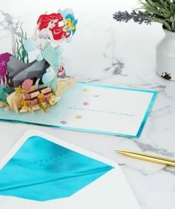 Hallmark Disney The Little Mermaid Wishing You Happiness 3D Pop-Up Card 17 Hallmark Disney The Little Mermaid Wishing You Happiness 3D Pop-Up Card -Department Store Shop Disney The Little Mermaid Ariel 3D PopUp Card for Her 1499LAD2902 08