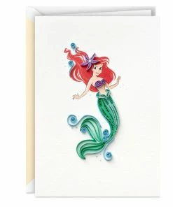 Hallmark Disney The Little Mermaid Ariel Happy Wish Quilled Paper Handmade Card