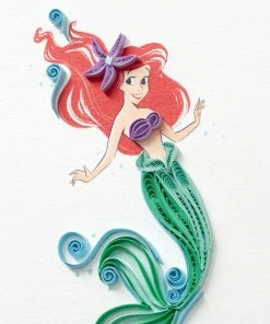 Hallmark Disney The Little Mermaid Ariel Happy Wish Quilled Paper Handmade Card -Department Store Shop Disney The Little Mermaid Ariel Quilled Paper Card 1299LAD2858 04