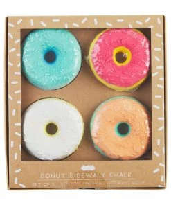 Mud Pie Donut Washable Sidewalk Chalk, 4 Pieces