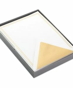 Hallmark Double Gold Border Stationery Set, Box Of 20