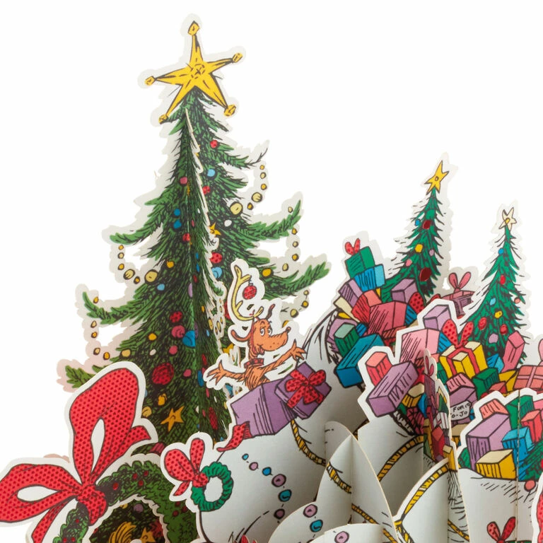 Hallmark Dr. Seuss™ How The Grinch Stole Christmas!™ Wreath 3D Pop-Up Christmas Card 4 Hallmark Dr. Seuss™ How The Grinch Stole Christmas!™ Wreath 3D Pop-Up Christmas Card - Image 4