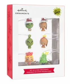 Mini Dr. Seuss's How The Grinch Stole Christmas!™ Shatterproof Hallmark Ornaments, Set Of 6 -Department Store Shop Dr. Seuss How the Grinch Stole Christmas Miniature Christmas Ornaments Set of 6 3HCM912 04