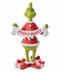 Enesco Dr. Seuss The Grinch Merry Collection Figurine, 8.87"