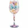 Lolita Dragonfly Magic Handpainted Wine Glass, 15 Oz.