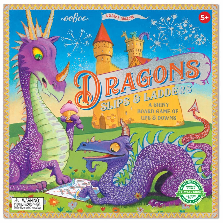 Eeboo Dragons Slips And Ladders Board Game 1 Eeboo Dragons Slips And Ladders Board Game