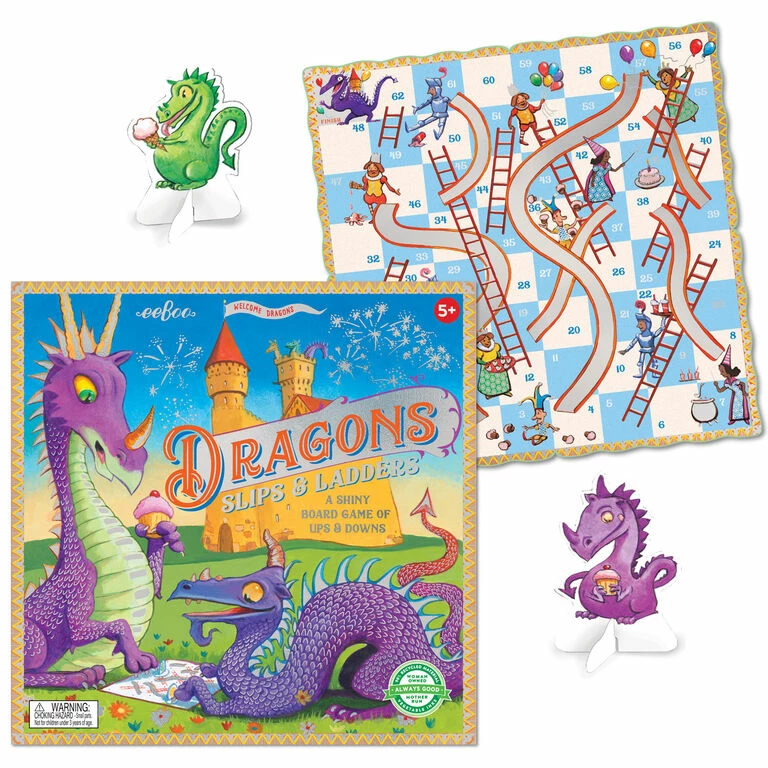 Eeboo Dragons Slips And Ladders Board Game 2 Eeboo Dragons Slips And Ladders Board Game - Image 2