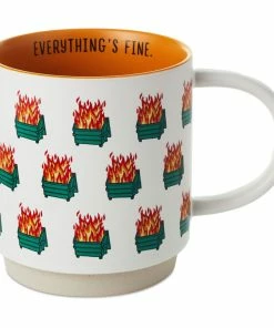 Hallmark Dumpster Fires Funny Mug, 16 Oz.