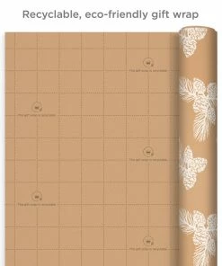 Hallmark Elegant Evergreens 2-Pack Holiday Wrapping Paper, 150 Sq. Ft. -Department Store Shop Elegant Evergreens Holiday Wrapping Paper 5JXW1203 07